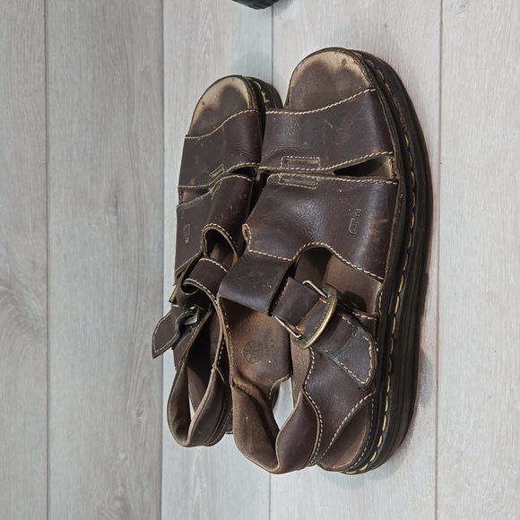 Vintage Doc Dr.Martens Mens Leather Fisher Chunky Tractor Sandals shoes sz US13 - Picture 2 of 14